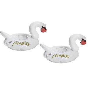 Set of Two Swan Tropical Float Inflatable Drink Holders for Pool - Flawless